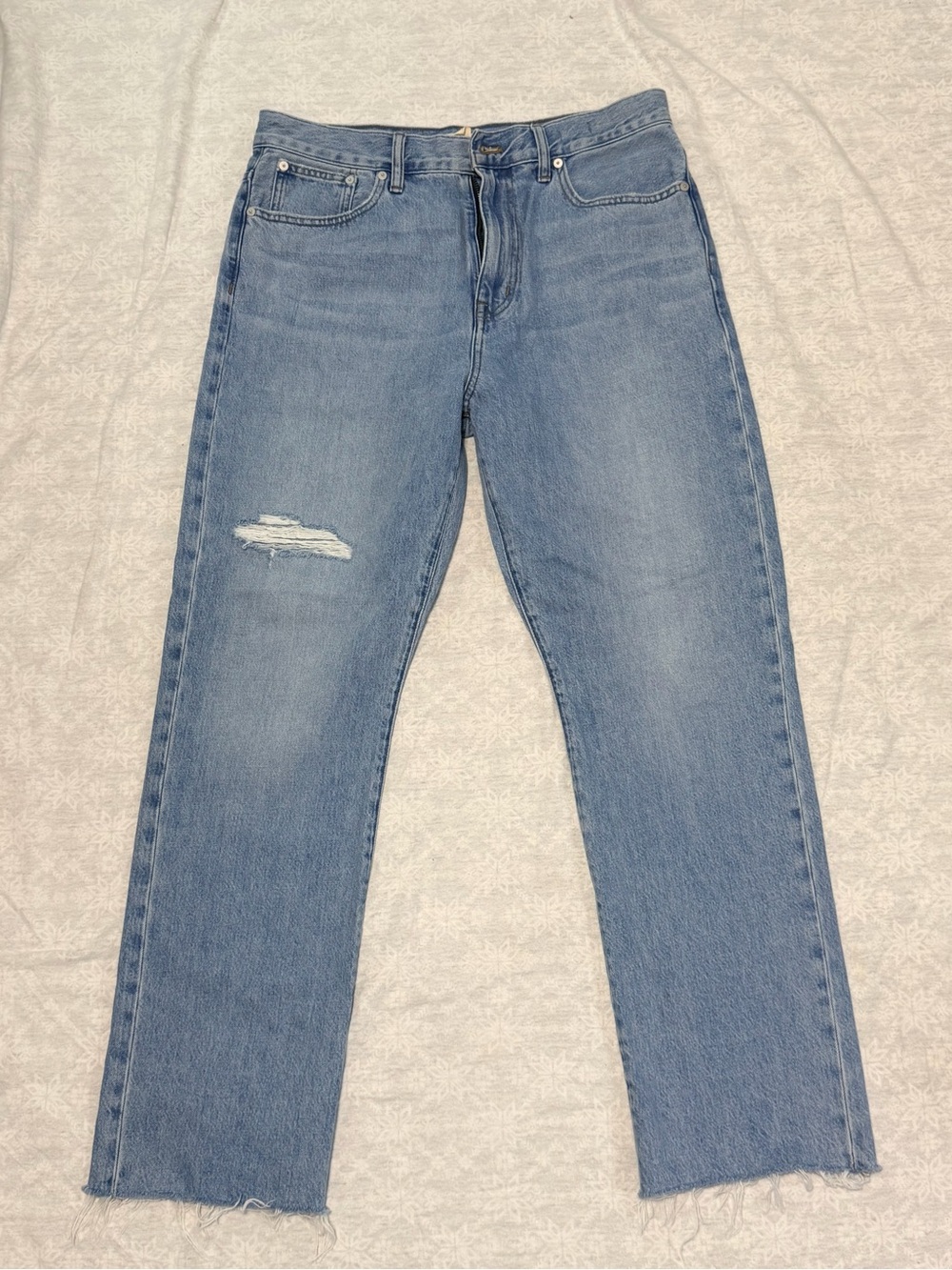 Madewell The ‘90s Straight Jeans Women’s 30 High Rise Light Wash Distressed